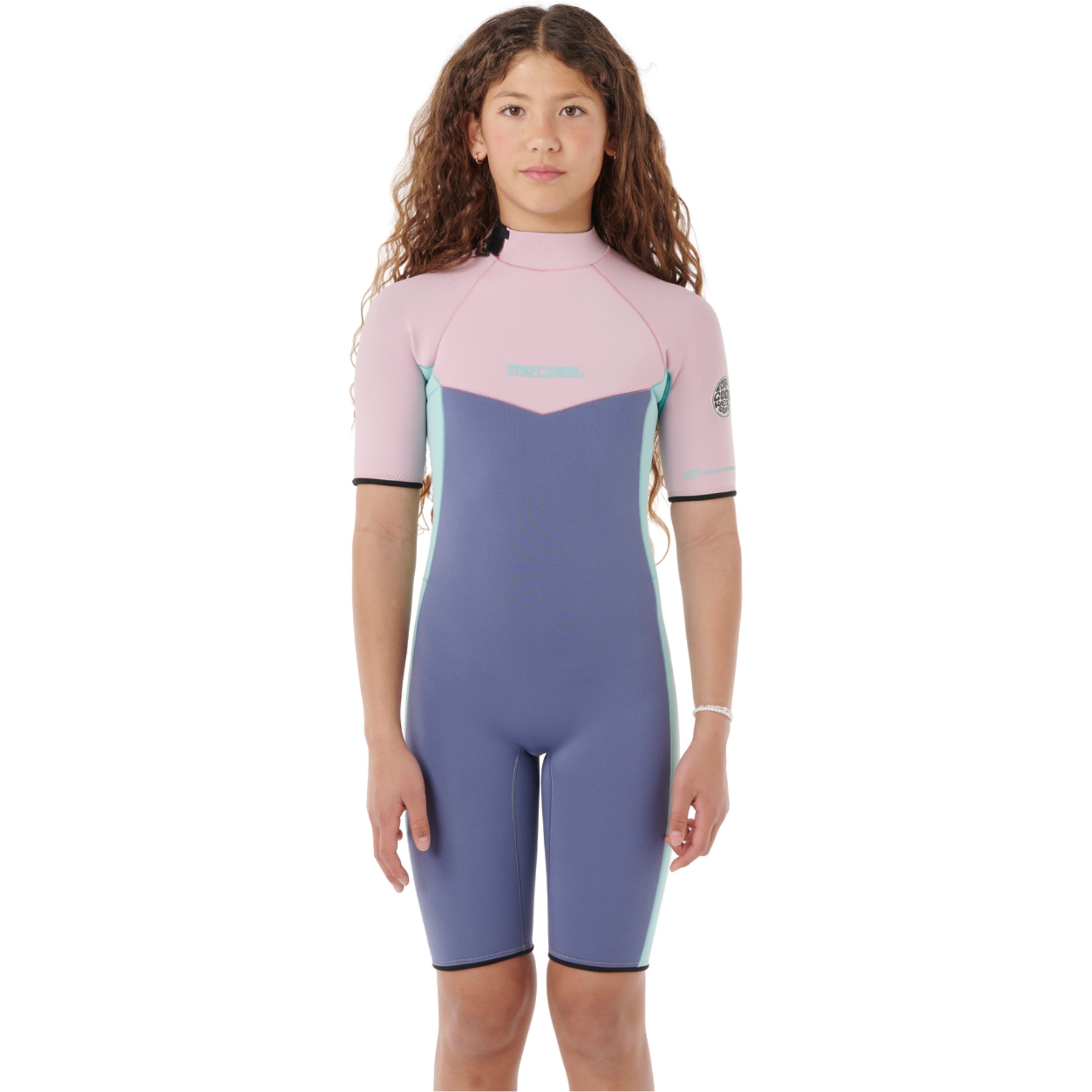 2026 Rip Curl Junior Dawn Patrol 2mm Back Zip Shorty Wetsuit 11FBSP - Pink